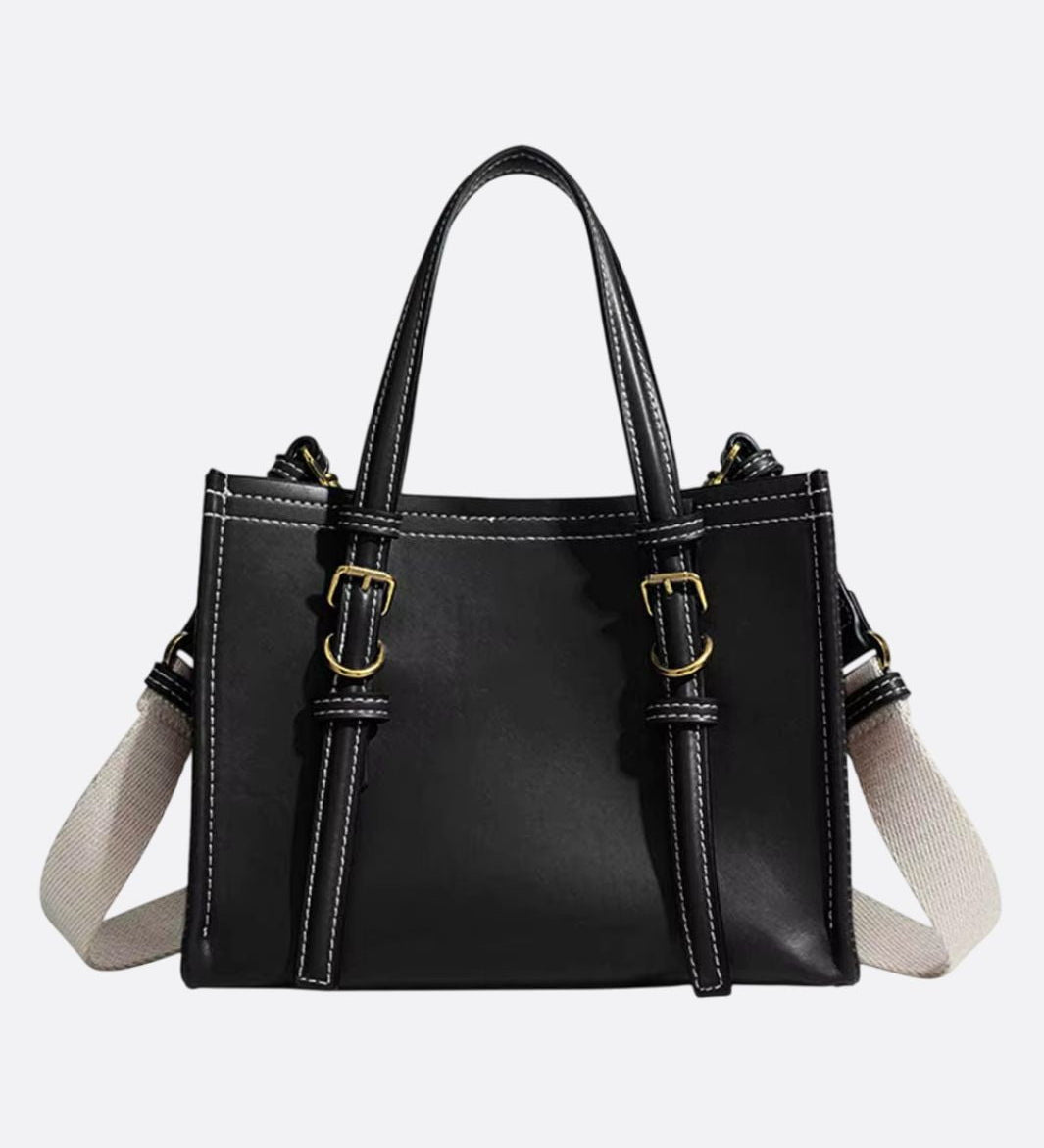 Chic Rectangular Leather Tote Bag