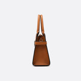 Aurora Signature Trapeze Bag – Structured Handbag with Turn-Lock Closure