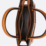 Aurora Signature Trapeze Bag – Structured Handbag with Turn-Lock Closure