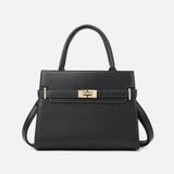 Aurora Signature Trapeze Bag – Structured Handbag with Turn-Lock Closure