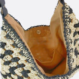 Crochet Woven Triangle Shoulder Bag – Boho Handcrafted Look