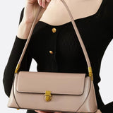 Vivienne Retro Baguette Bag – Structured Leather Shoulder Purse