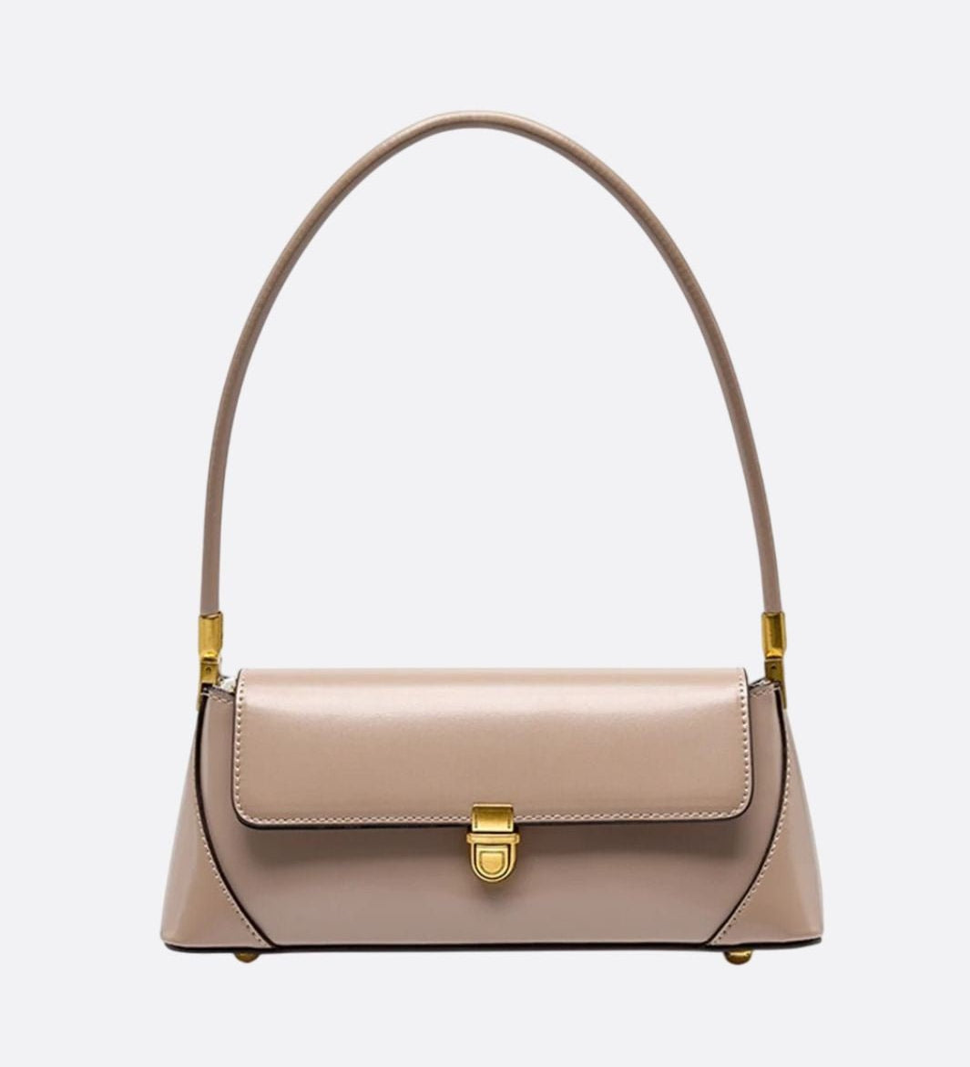 Vivienne Retro Baguette Bag – Structured Leather Shoulder Purse