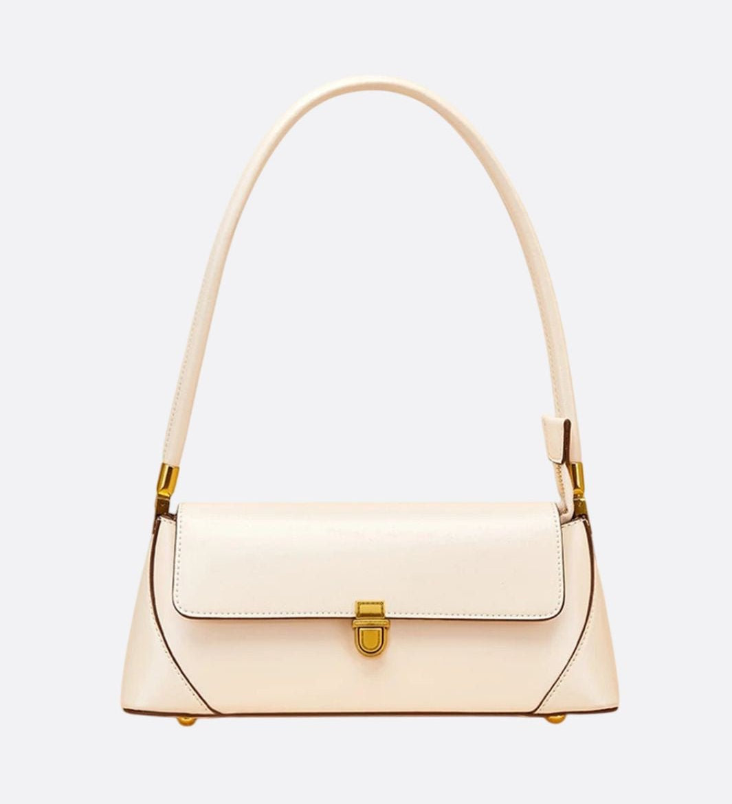 Vivienne Retro Baguette Bag – Structured Leather Shoulder Purse