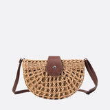 Rio Half-Moon Rope Crossbody Bag – Open-Weave Straw Bag