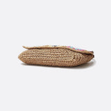 Crochet Patchwork Flap Woven Crossbody Bag