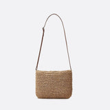 Crochet Patchwork Flap Woven Crossbody Bag
