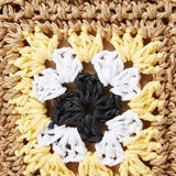 Crochet Patchwork Flap Woven Crossbody Bag