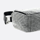 Silver Rhinestone Baguette Bag – Y2K Mini Party Purse