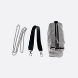 Silver Rhinestone Baguette Bag – Y2K Mini Party Purse
