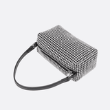 Silver Rhinestone Baguette Bag – Y2K Mini Party Purse