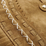 Suede Fringe Shoulder Bag – Boho Crossbody Saddle Bag