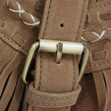 Suede Fringe Shoulder Bag – Boho Crossbody Saddle Bag