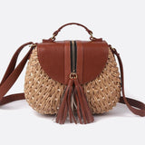 Solene Straw Saddle Bag – Woven Crossbody