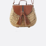Solene Straw Saddle Bag – Woven Crossbody