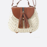 Solene Straw Saddle Bag – Woven Crossbody
