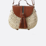 Solene Straw Saddle Bag – Woven Crossbody