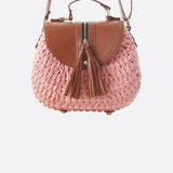 Solene Straw Saddle Bag – Woven Crossbody