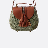 Solene Straw Saddle Bag – Woven Crossbody