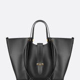 Elegant Structured Tote Bag with Front Pouch Detail