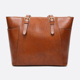 Classic Brown Leather Tote Bag – Everyday Elegance for Modern Women