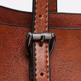 Camel PU Leather Tote Bag – Timeless, Roomy & Refined