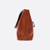 Camel PU Leather Tote Bag – Timeless, Roomy & Refined