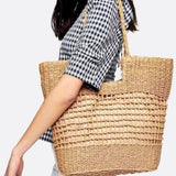 Aria Woven Rope Tote – Natural Open-Weave Handbag