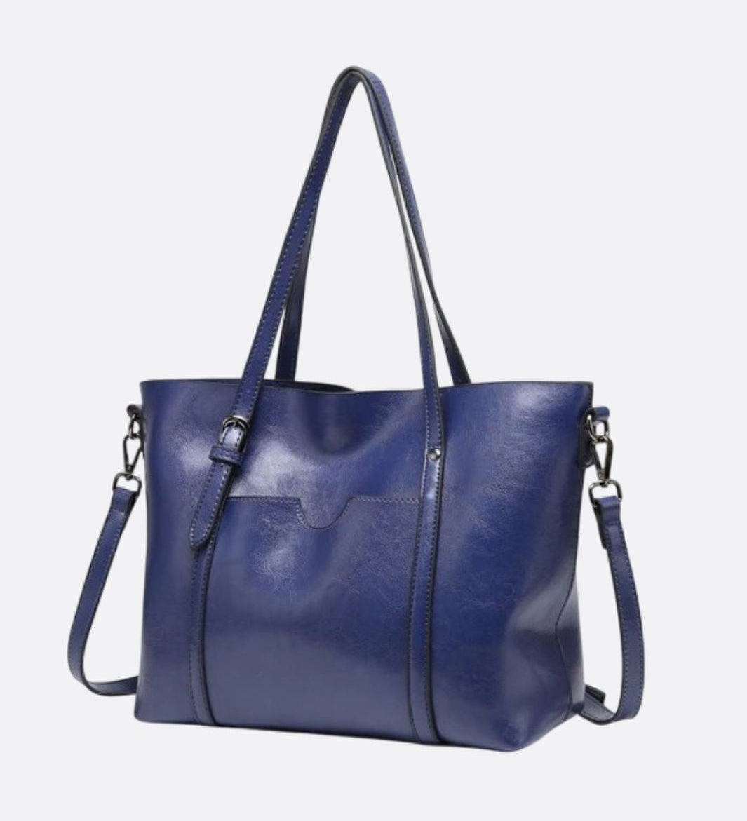 Spacious Leather Tote Bag – Versatile Shopper