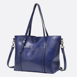 Spacious Leather Tote Bag – Versatile Shopper