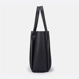 Minimalist Leather Tote Handbag with Open Top Design