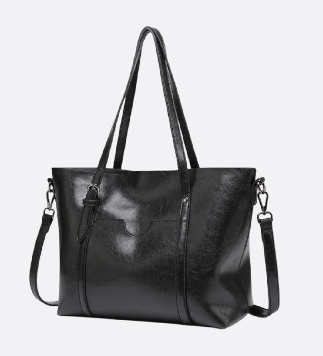 Spacious Leather Tote Bag – Versatile Shopper