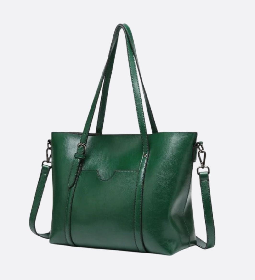 Spacious Leather Tote Bag – Versatile Shopper