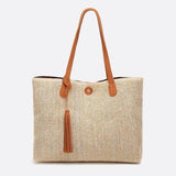 Riviera Structured Straw Tote – Woven Bag