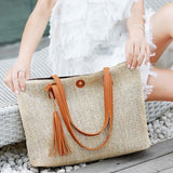 Riviera Structured Straw Tote – Woven Bag