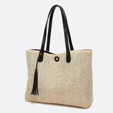 Riviera Structured Straw Tote – Woven Bag
