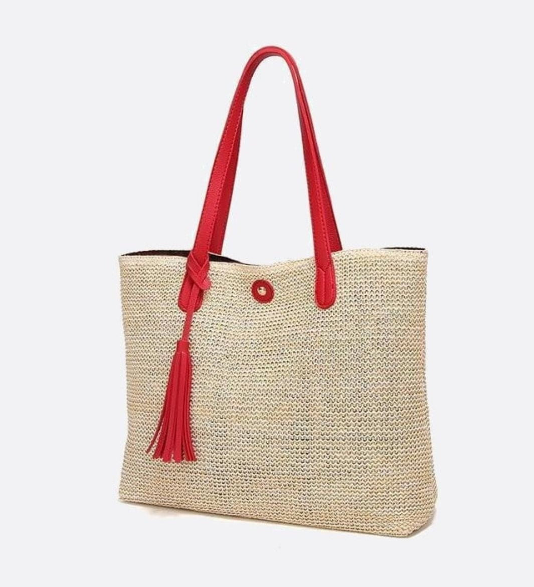 Riviera Structured Straw Tote – Woven Bag