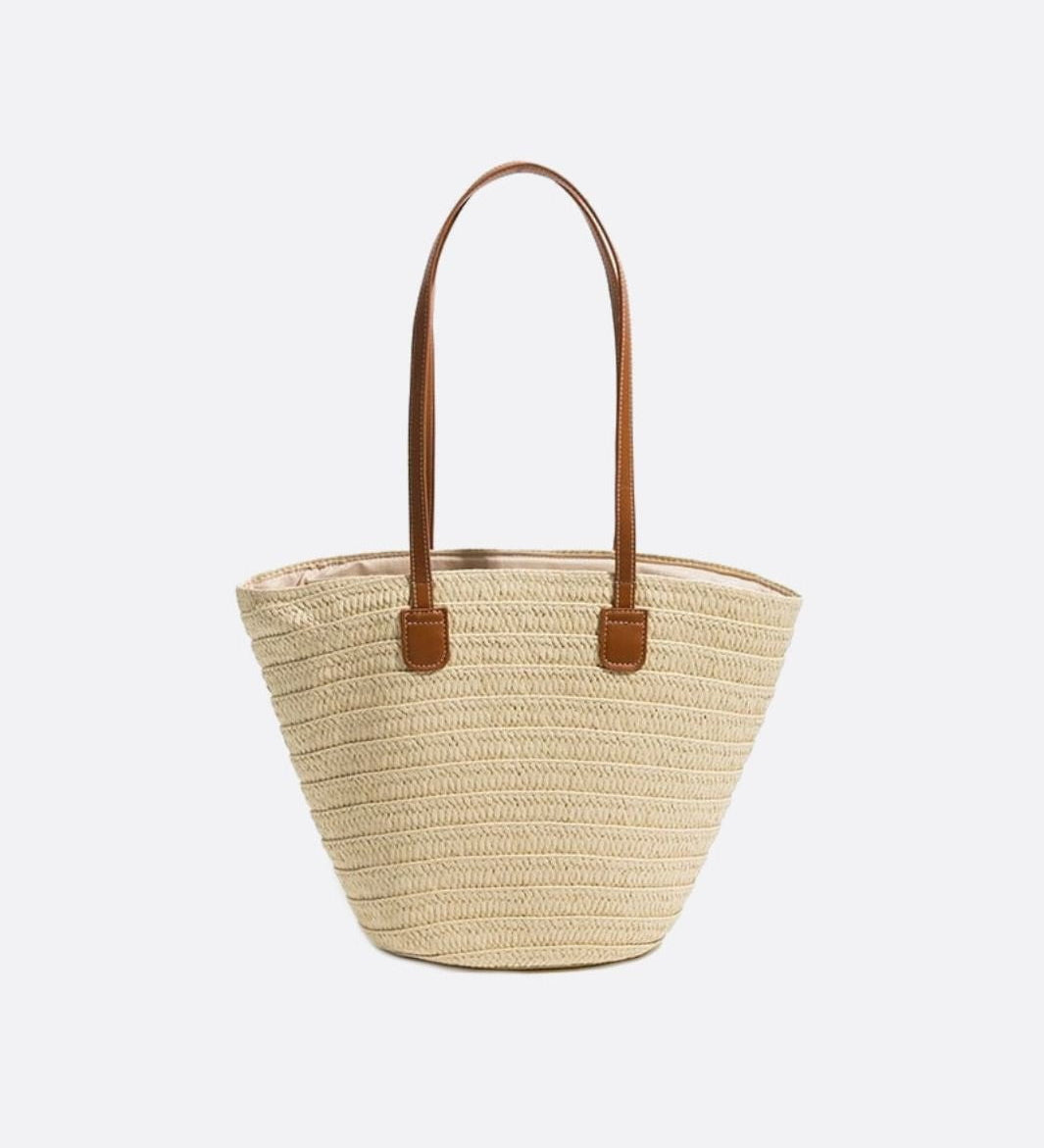 Capri Classic Straw Tote – Woven Handbag