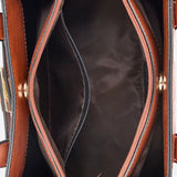 Valencia Croc-Embossed Leather Tote – Structured Top Handle Bag with Lock Detail