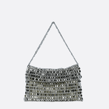 Silver Mesh Evening Shoulder Bag – Shimmer Chainmail Clutch