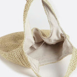 Lina Soft Straw Tote – Slouchy Woven Shoulder Bag
