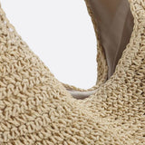 Lina Soft Straw Tote – Slouchy Woven Shoulder Bag