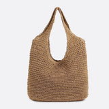 Lina Soft Straw Tote – Slouchy Woven Shoulder Bag