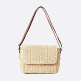 Rectangular Woven Shoulder Bag