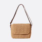 Rectangular Woven Shoulder Bag