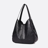 Brown Distressed Faux Leather Hobo Bag - Slouchy & Spacious
