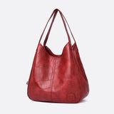 Brown Distressed Faux Leather Hobo Bag - Slouchy & Spacious