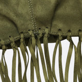 Boho Fringe Hobo Bag – Suede-Look Slouchy Shoulder Purse