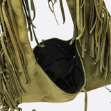 Boho Fringe Hobo Bag – Suede-Look Slouchy Shoulder Purse