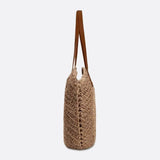 Isla Slouchy Straw Tote – Oversized Soft Woven Shoulder Bag